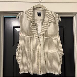 BDG Beige and Blue Striped Tee!